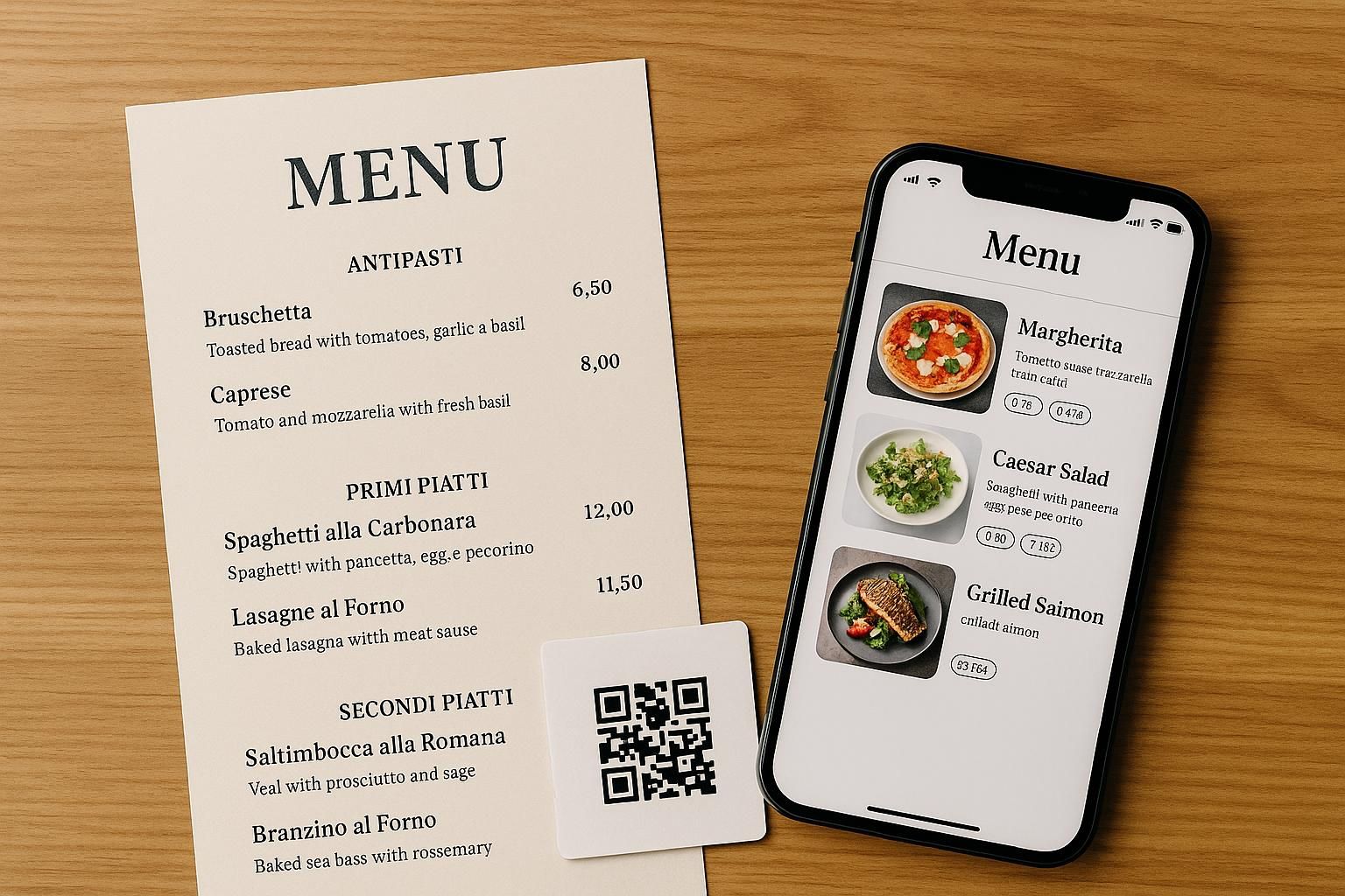 Crea il tuo menu digitale